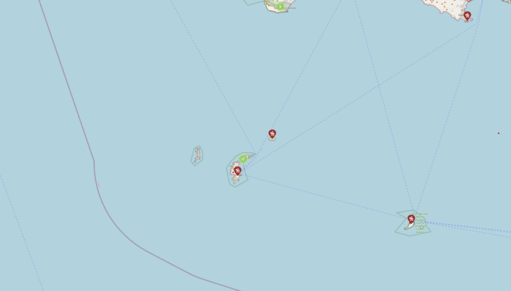 Sentieri presenti nell'area delle Isole Ponziane
